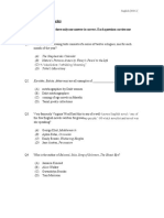 XH-C2: English (60 Marks) Q1. To Q 12. Are MCQ Where Only One Answer Is Correct. Each Question Carries One Mark