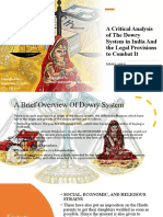 A Critical Analysis of The Dowry System in India and The Legal Provisions To Combat It