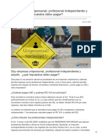 Soy Empresa Unipersonal Profesional Independiente y Alquilo Que Impuestos Debo Pagar