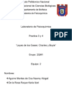 Reporte Práctica Fisicoquímica Leyes de Los Gases