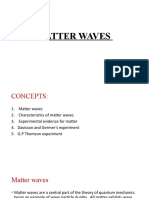 Matter Waves: by A. Rekha Reddy 21311A1953 ECM