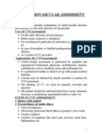 Cardiovascular Assessment: Assessment Uses of CVS Assessment