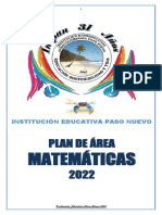 Plan de Area Matematicas 2022