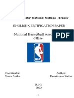 National Basketball Association - NBA-: English Certification Paper