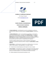 Auditoria e Certificação Ambiental - APOSTILA