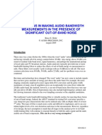 Audio Measurement in The Presence of Out of Band Noise