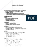 Classification of Drugs Based On Preparation