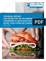 US FDA TR FDA Report On The Occurence of Foodborne Illness Risk Factors in Retail Food Store Deli Department 2015-2016 (49p)