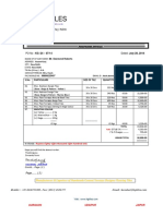 Proforma Invoice (Desmond Roberts, N Delhi)