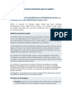 El Proceso de Enseñanza-Aprendizaje en La Formación de Personas Adultas