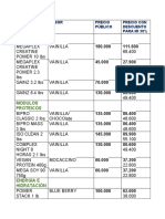 Precios Nuevos Proteinas