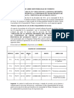 Acta de Libre Disponibilidad de Terreno