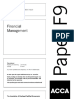 ACCA F9 Financial Management Solved Past Papers