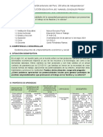 EXPERIENCIA DE APRENDIZAJE 2 EPT 3° Grado 2021