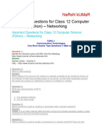 Networking XII Computer Science Question Answer CBSE