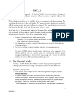 Unit - 1: Conventional Software Management: The Waterfall Model, Conventional Software Management