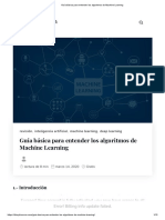 Guía Básica para Entender Los Algoritmos de Machine Learning