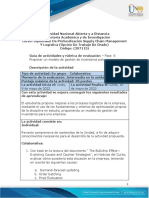 Guía de Actividades y Rúbrica de Evaluación - Unidad 5 - Fase 6 - Proponer Un Modelo de Gestión de Inventarios para Una Empresa