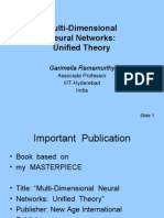 Multi-Dimensional Neural Networks: Unified Theory: Garimella Ramamurthy