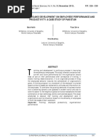 Impact of Training and Development On Employees' Performance and Productivity: A Case Study of Pakistan