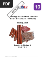 Technology and Livelihood Education Home Economics-Cookery: Storing Meat