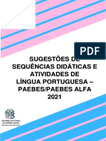 Sugestões de Sequências Didáticas e Atividades de Língua Portuguesa 1 2 3 5 e 9 Anos Ensino Fundamental Paebes - Paebes Alfa 2021