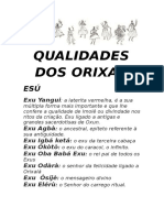 Qualidades Dos Orixas