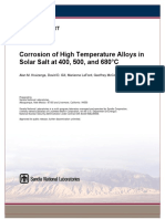 Corrosion of High Temperature Alloys in Solar Salt at 400, 500, and 680°C