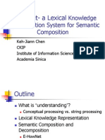 Lexical Knowledge and E-HowNet-2010-Proseminar II