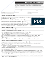 2021 Residency Questionnaire Fillable