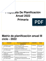 Matriz de Planificación Anual III Ciclo