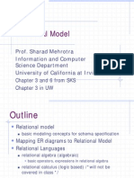 Relational Model: Prof. Sharad Mehrotra Information and Computer Science Department University of California at Irvine