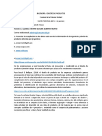 Examen Primera Unidad de Ingeniería y Diseño de Productos - Dextre Guillen Alberto Fausto