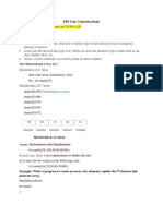 PPS Unit 2 Question Bank: One Dimensional Array in C