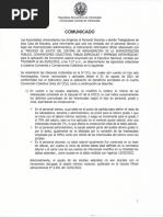 Comunicado UCV Incremento Salarial