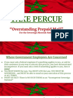 TAXE PERCUE. Overstanding Prepaid Mail For The Sovereign Moorish Nation