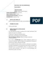 INFORME PSICOLOGICO DEL TEST DE GOODENOUGH Damian