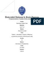 Tarea 1.1 Promoción en Salud. Karla Collado 100577527