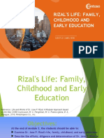 Rizal'S Life: Family, Childhood and Early Education: Subtitle Comes Here