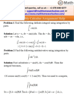 Single Variable Calculus Assignment Help