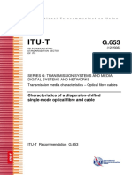 G.653 Characteristics of A Dispersion-Shifted Single-Mode Optical Fibre and Cable