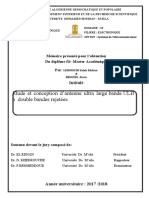 Etude Et Conception D'une Anttene ULB A Bouble Band Rejetées