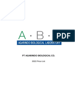 PT Agarindo Biological Co.: 2022 Price List