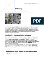 Accredited Fire Resistance Testing Laboratory