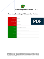 PR-1001c - Temporary Override of Safeguarding System Procedure