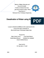 Desalination of Water Using Solar Stills: Ahmed Abdullah Hassan