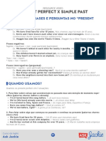 PRESENT PERFECT X SIMPLE PASt