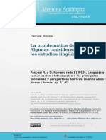 La Problemática Del Lenguaje, Algunas Consideraciones Sobre Los Estdios Lingüíticos