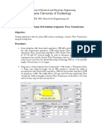 Islamic University of Technology: Experiment 5: Planar EM Solution of Quarter Wave Transformer Objective