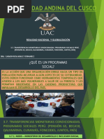 3.7. Transferencias Monetarias Condicionadas. Programas Sociales Perú. (Pensión 65, Beca18, QaliWarma, Cunamás, Foncodes, Juntos, País)